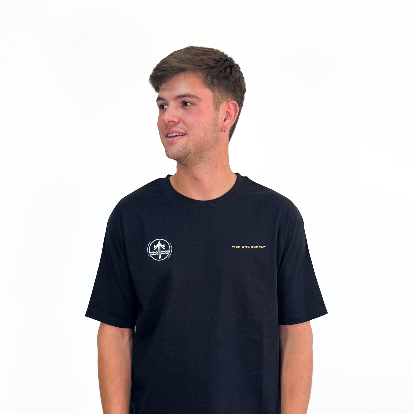 Camiseta Oversize Tier One 360 Service Negra - Edición Limitada
