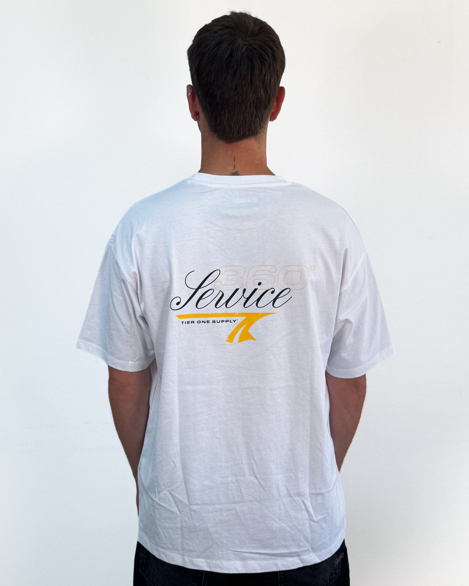 Camiseta Oversize Tier One 360 Service Blanca - Edición Limitada - Imagen 3
