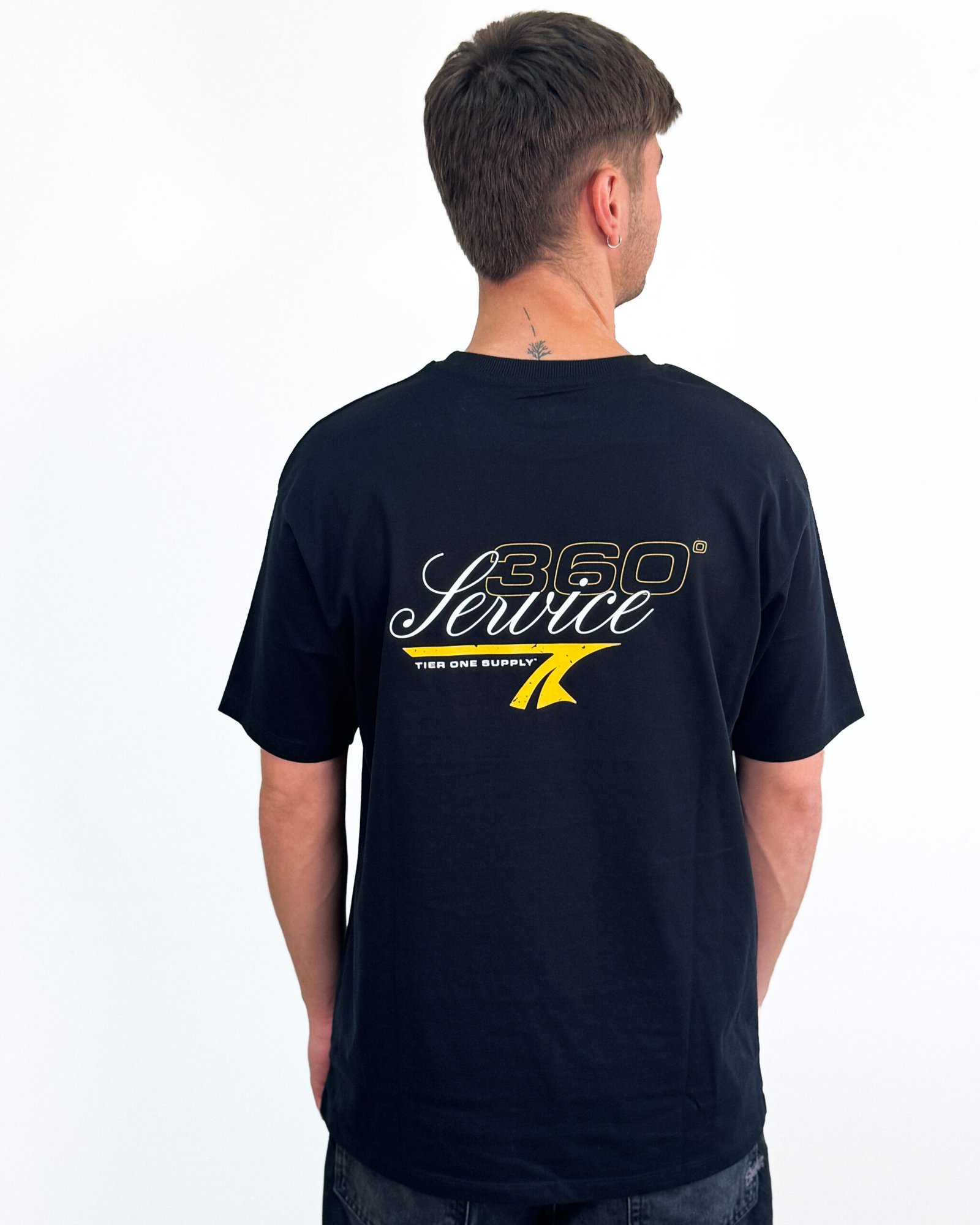 Camiseta Oversize Tier One 360 Service Negra - Edición Limitada - Imagen 3
