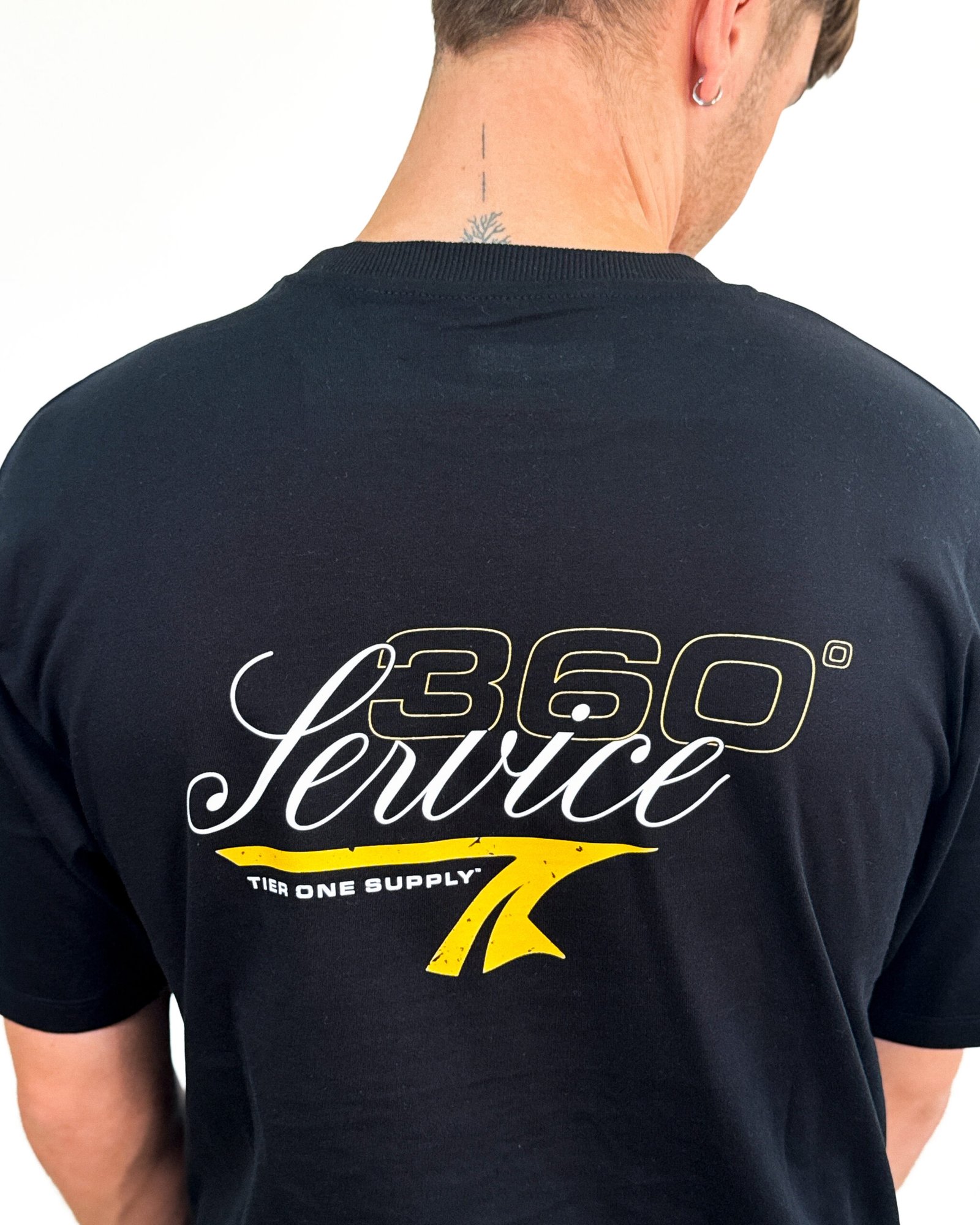 Camiseta Oversize Tier One 360 Service Negra - Edición Limitada - Imagen 5