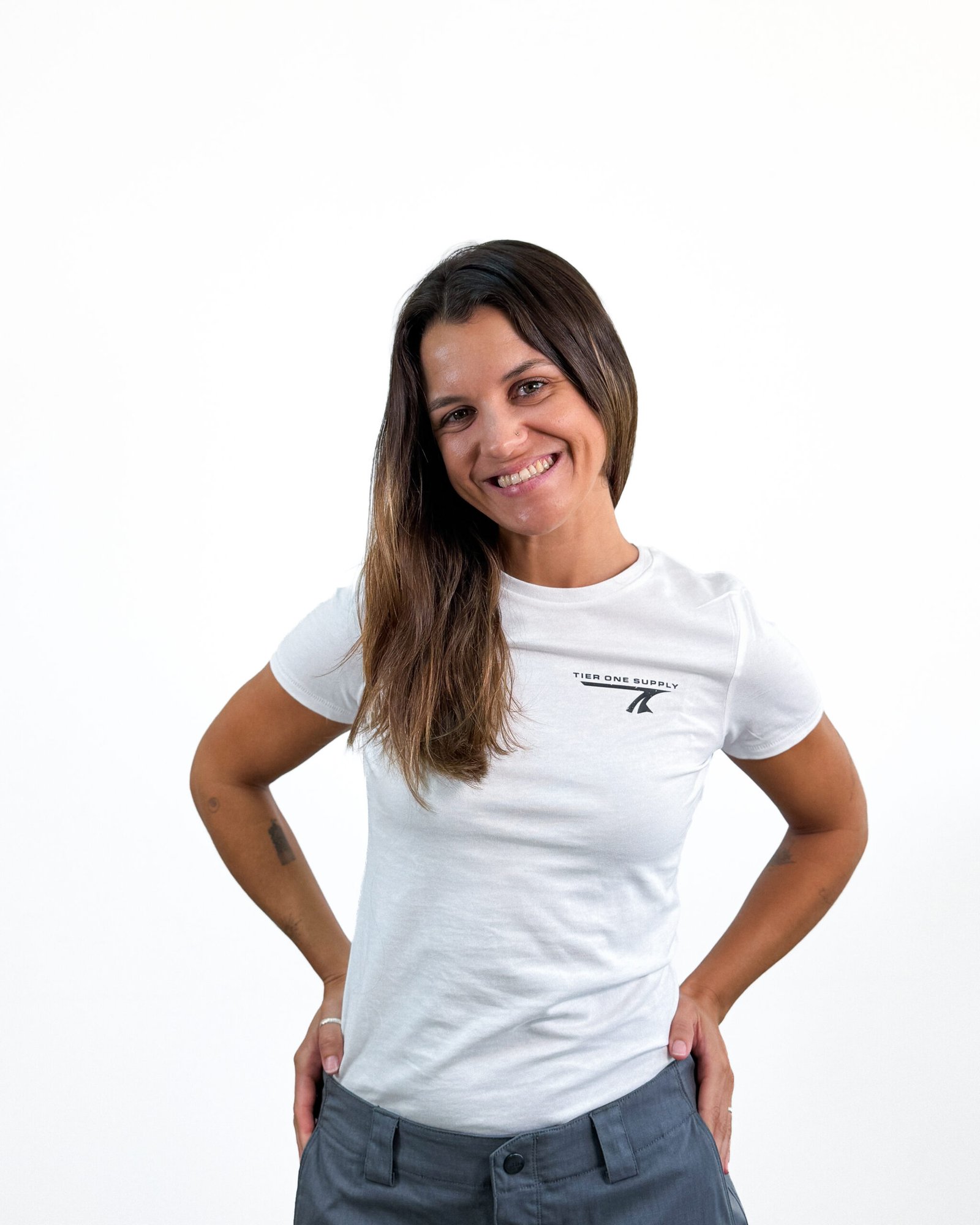 Camiseta Mujer Tier One Supply Blanca - Algodón Orgánico Premium