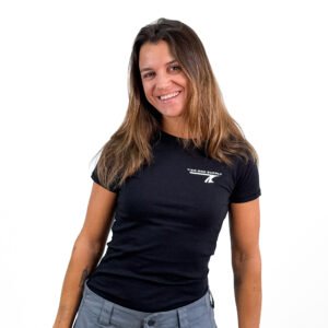 Camiseta Mujer Tier One Supply Negra - Algodón Orgánico Premium
