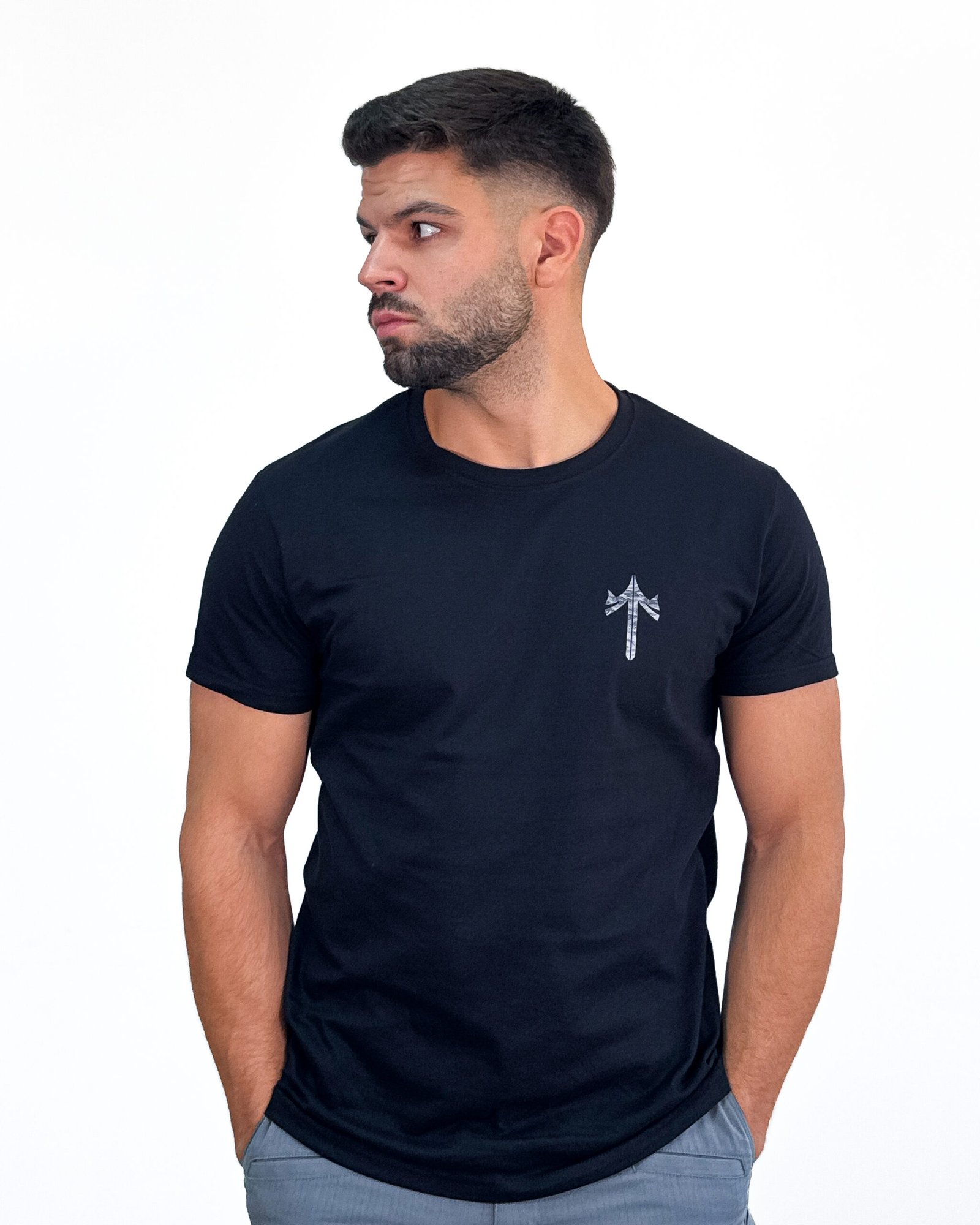 Camiseta Tier One Tactical Negra - Estilo Clásico Premium - Imagen 2